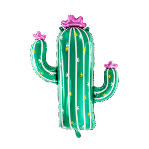 82cm Shape Foil Balloon Glossy Green Cactus #252680 - Each (Pkgd.) 