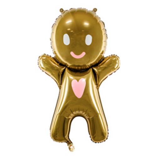 97cm Shape Foil Balloon Gingerbread Man #252682 - Each (Pkgd.) 