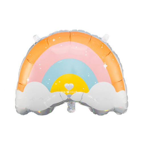 40cm Foil Balloon Matte Pastel Rainbow with Cloud #252696 - Each (Pkgd.) 