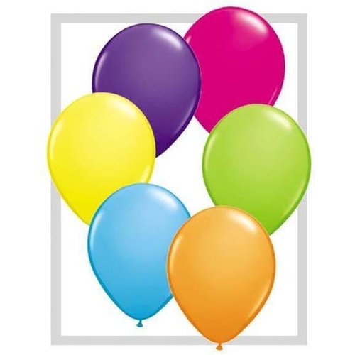 28cm Round Tropical Assorted Qualatex Plain Latex #25341 - Pack of 100 TEMPORARILY UNAVAILABLE