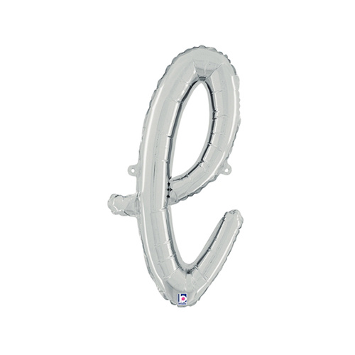 Script Letter L Silver 60cm Foil Balloon #2534712S - Each (Pkgd.) 