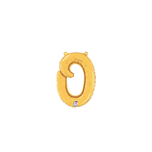 Script Letter O Gold 35cm Foil Balloon #2534715G - Each (Pkgd.) TEMPORARILY UNAVAILABLE 