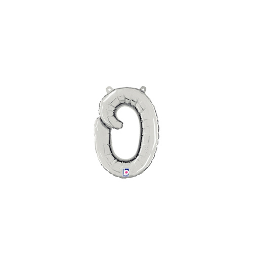 Script Letter O Silver 35cm Foil Balloon #2534715S - Each (Pkgd.) 
