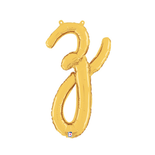 Script Letter Z Gold 60cm Foil Balloon #2534726G - Each (Pkgd.)