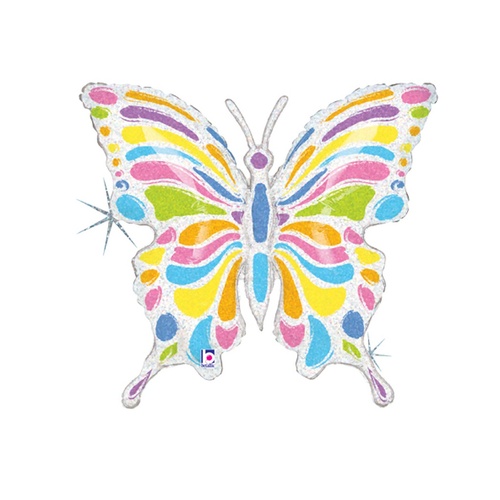 83cm Shape Holographic Pastel Butterfly Foil #2535087 - Each (Pkgd.)