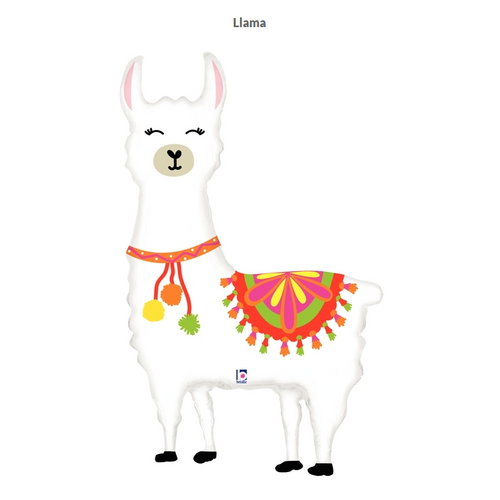 DISC Shape Llama Foil Balloon 114cm #2535787 - Each (Pkgd.)