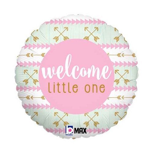 45cm Baby Welcome Little One Pink Foil Balloon #2536692 - Each (Pkgd.) TEMPORARILY UNAVAILABLE