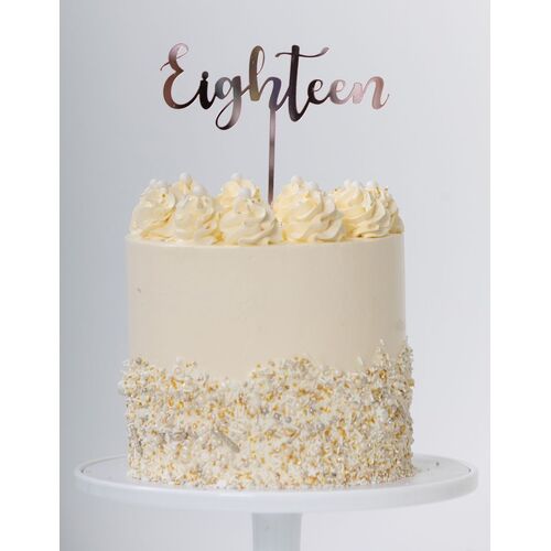 Cake Topper Eighteen Rose Gold #25420102 - Each (Pkgd.) 