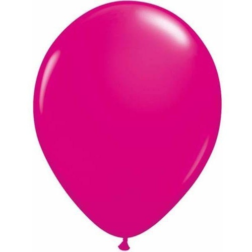 12cm Round Wild Berry Qualatex Plain Latex #25571 - Pack of 100 