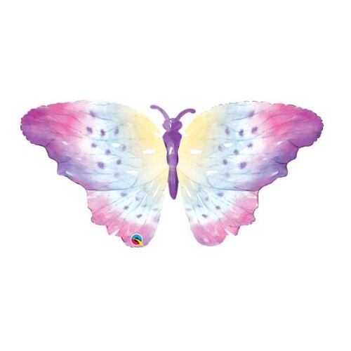 111cm Shape Foil Watercolour Butterfly #25663 - Each  (Pkgd.)