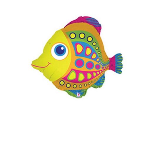 DISC 63cm Shape Citrus Fish Foil Balloon#2585250 - Each (pkgd.) LOW STOCK