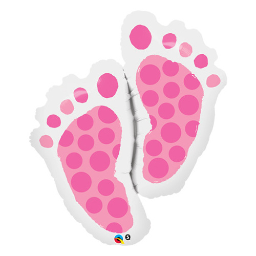 88cm Shape Foil Baby Feet Pink SW #25853 - Each (pkgd.)