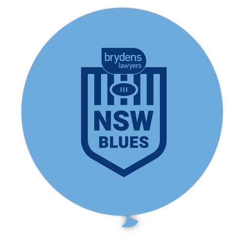 90cm Round State of Origin NSW Latex Balloons #25NRL216 - Each 