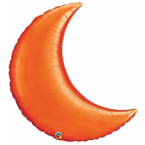 88cm Crescent Moon Orange Plain Foil #26625 - Each (Unpkgd.) SPECIAL ORDER ITEM