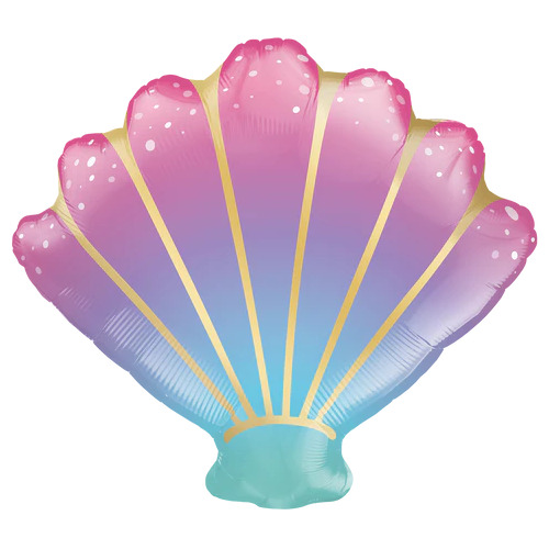 53cm Shape Foil Sea Shell Ombre #27246 - Each (Pkgd.)  