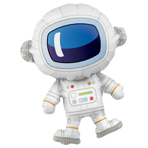 Mini Shape Adorable Astronaut 35cm Foil Balloon #27308AF - Each (Inflated, supplied air-filled on stick)