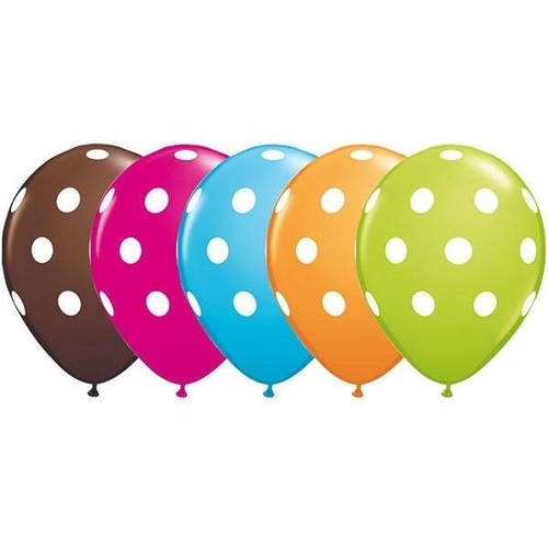 40cm Round Special Assorted Big Polka Dots #27497 - Pack of 50 SPECIAL ORDER ITEM