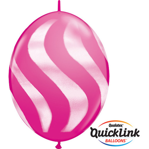 30cm Quick Link Wild Berry Wavy Stripes/Wht #28091 - Pack Of 50 SPECIAL ORDER ITEM