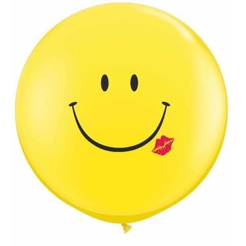 90cm Round Yellow A Smile & A Kiss #28150 - Pack of 2