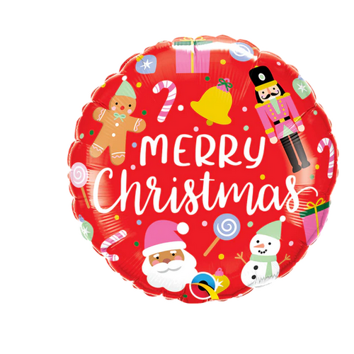 45cm Round Christmas All Things Foil Balloon #28166 - Each (Pkgd.) 