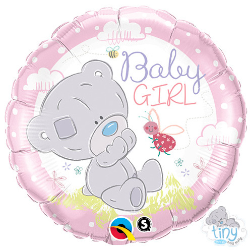 45cm Round Foil Tiny Tatty Teddy Baby Girl #28170 - Each (Pkgd.) 