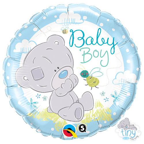 45cm Round Foil Tiny Tatty Teddy Baby Boy #28172 - Each (Pkgd.) 