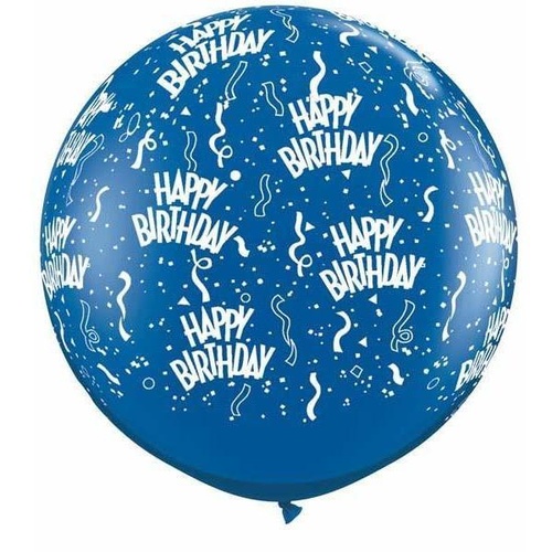 90cm Round Sapphire Blue Birthday-A-Round #28182 - Pack of 2 SPECIAL ORDER ITEM