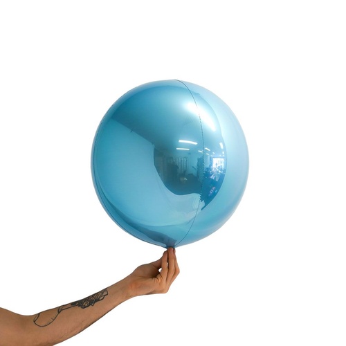Loon Balls Metallic Light Blue 18cm Balloons #287622 - Each (Pkgd)