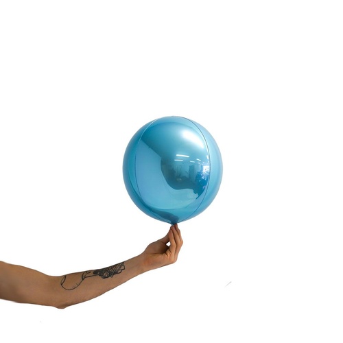 Loon Balls Metallic Light Blue 25cm Balloons #287623 - Each (Pkgd)