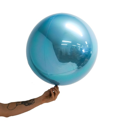 Loon Balls Metallic Light Blue 51cm Balloons #287626 - Each (Pkgd)