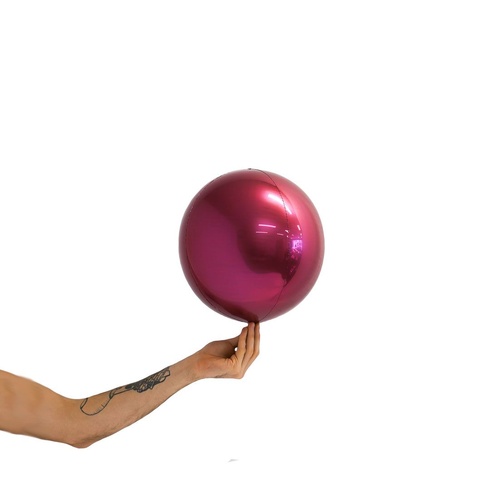 Loon Balls Metallic Burgundy 25cm Balloons #288223 - Each (Pkgd)