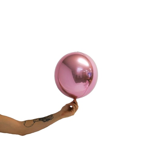 Loon Balls Metallic Light Pink 25cm Balloons #288323 - Each (Pkgd)