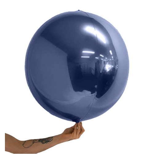 Loon Balls Metallic Navy Blue 61cm Balloons #289026 - Each (Pkgd)