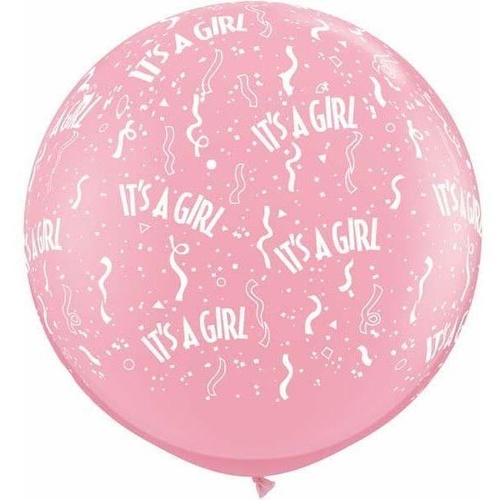 90cm Round Pink It's A Girl-A-Round #29166 - Pack of 2 SPECIAL ORDER ITEM