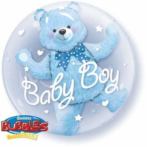 60cm Double Bubble Baby Blue Bear #29486 - Each TEMPORARILY UNAVAILABLE