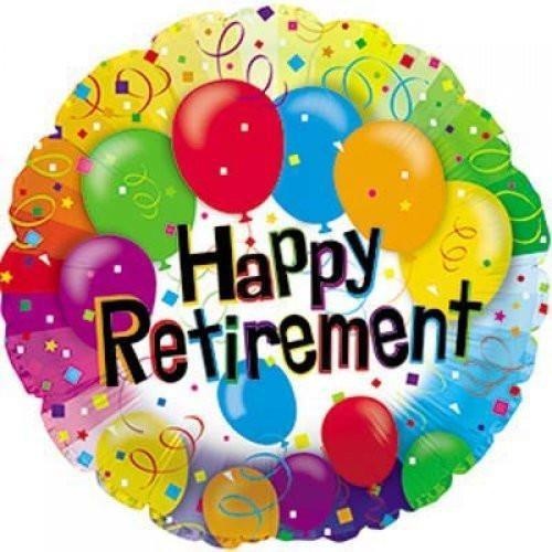 45cm Round Retirement Balloons Foil Balloon #30114027 - Each (Pkgd.) TEMPORARILY UNAVAILABLE