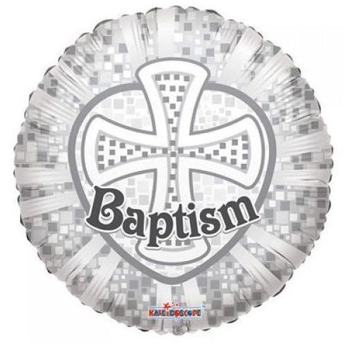 45cm Round Baptism Foil Balloon #3019359 - Each (Pkgd.)