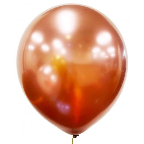 30cm Round Occasions Chrome Rose Gold Plain Latex #30203173 - Pack of 6
