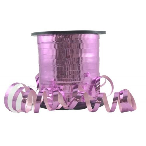 Ribbon Curling Crimped Metallic Light Pink 225 metres long x 5mm wide #30205229 - Each