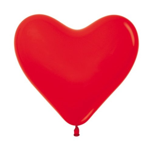 15cm Heart Fashion Red Sempertex Plain Latex #30206086 - Pack of 50