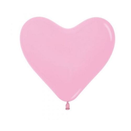 15cm Heart Fashion Pink Sempertex Plain Latex #30206088 - Pack of 50 