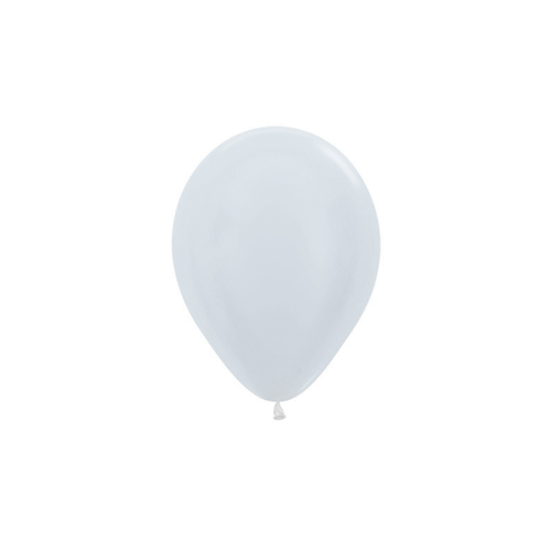 12cm Satin White (405) Sempertex Latex Balloons #30206201 - Pack of 100 TEMPORARILY UNAVAILABLE