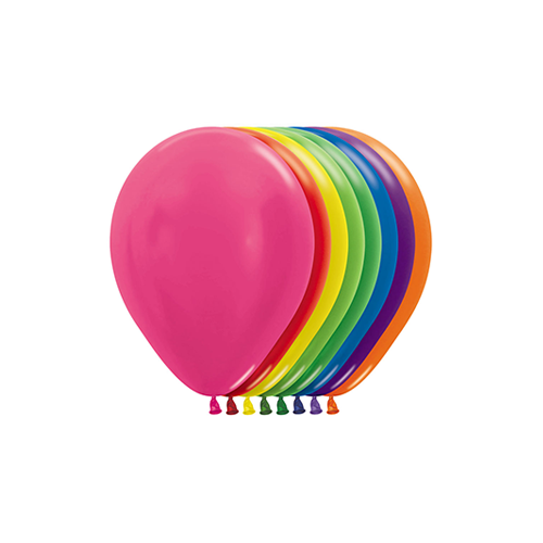 12cm Metallic Assorted (500) Sempertex Latex Balloons #30206299 - Pack of 100 