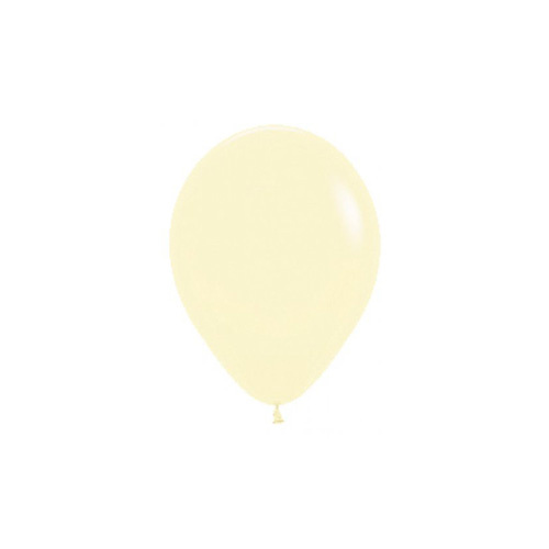 12cm Pastel Matte Yellow Sempertex Latex Balloons #30206341 - Pack of 100 