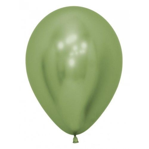 12cm Round Reflex Lime Green Decrotex Plain Latex #30206398 - Pack of 50 