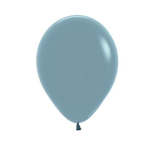 30cm Round Pastel Dusk Blue Decrotex Plain Latex #30206438 - Pack of 100 