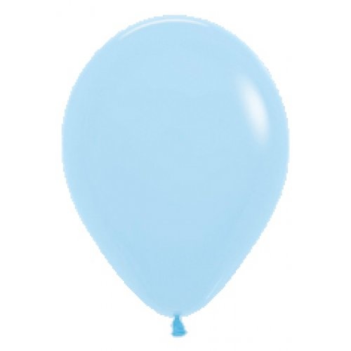 30cm Round Matte Pastel Blue Decrotex Plain Latex #30206533 - Pack of 100 