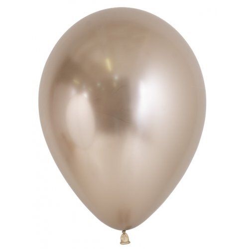 30cm Round Reflex Champagne Decrotex Plain Latex #30206561 - Pack of 50 