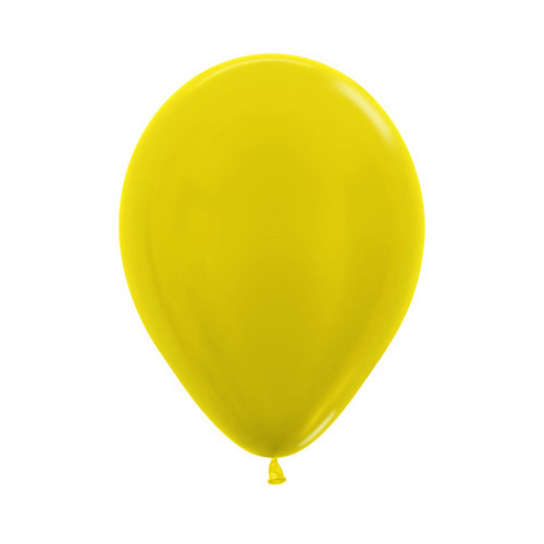 30cm Metallic Yellow (520) Sempertex Latex Balloons #30206603 - Pack of 100 