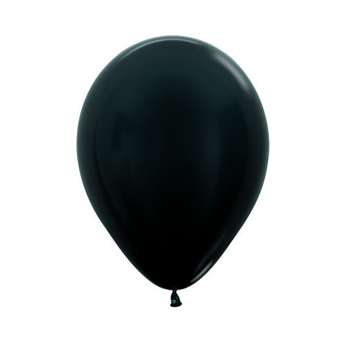 30cm Metallic Black (580) Sempertex Latex Balloons #30206631 - Pack of 100 